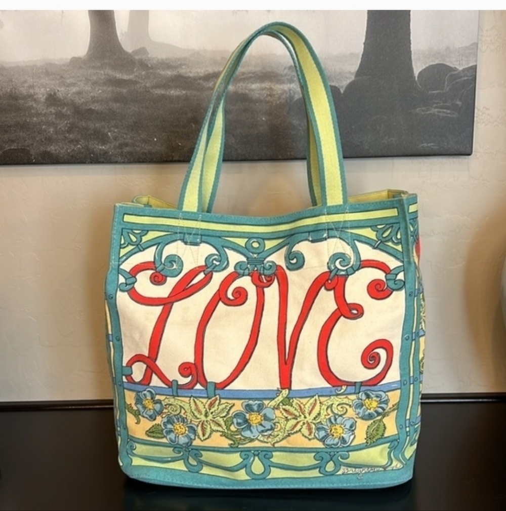 Brighton A Winters Love Canvas Tote NWT - Picture 3 of 10